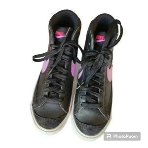Nike Sneakers Blazer Mid 77 Size Youth 6 Purple/black/pink